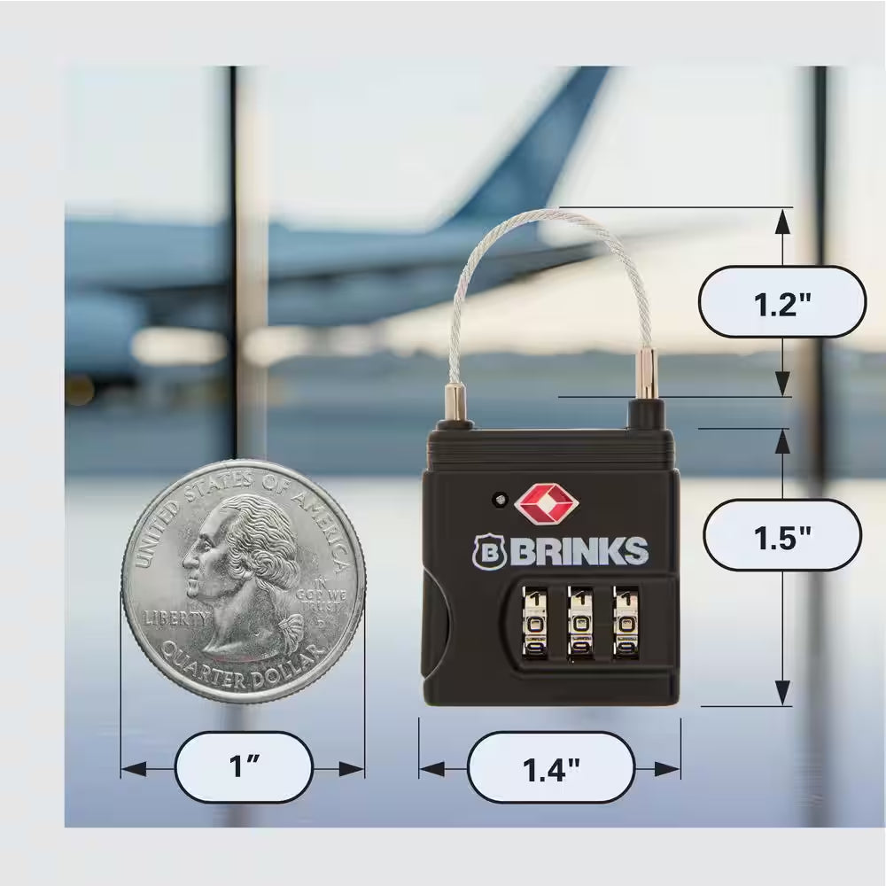25 Mm Combination Padlock TSA Lock with Cable