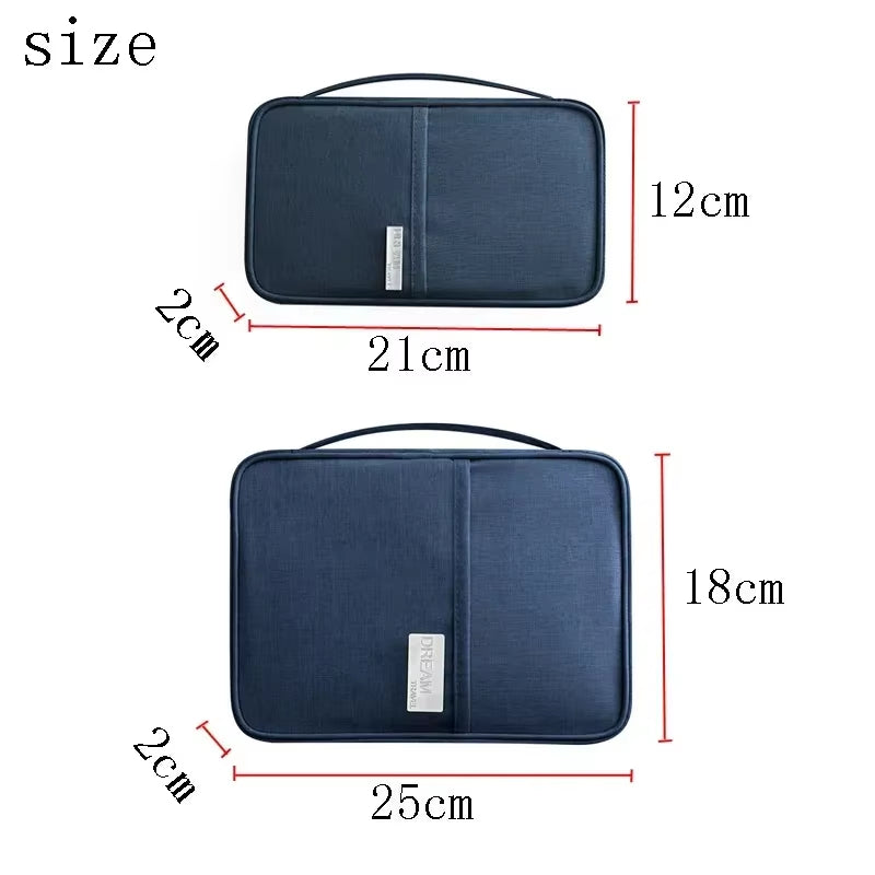 Women Travel Passport Holder Cover Case Organizer Multi-Function Men Waterproof Family Document Organizer Travel Accessories Bag