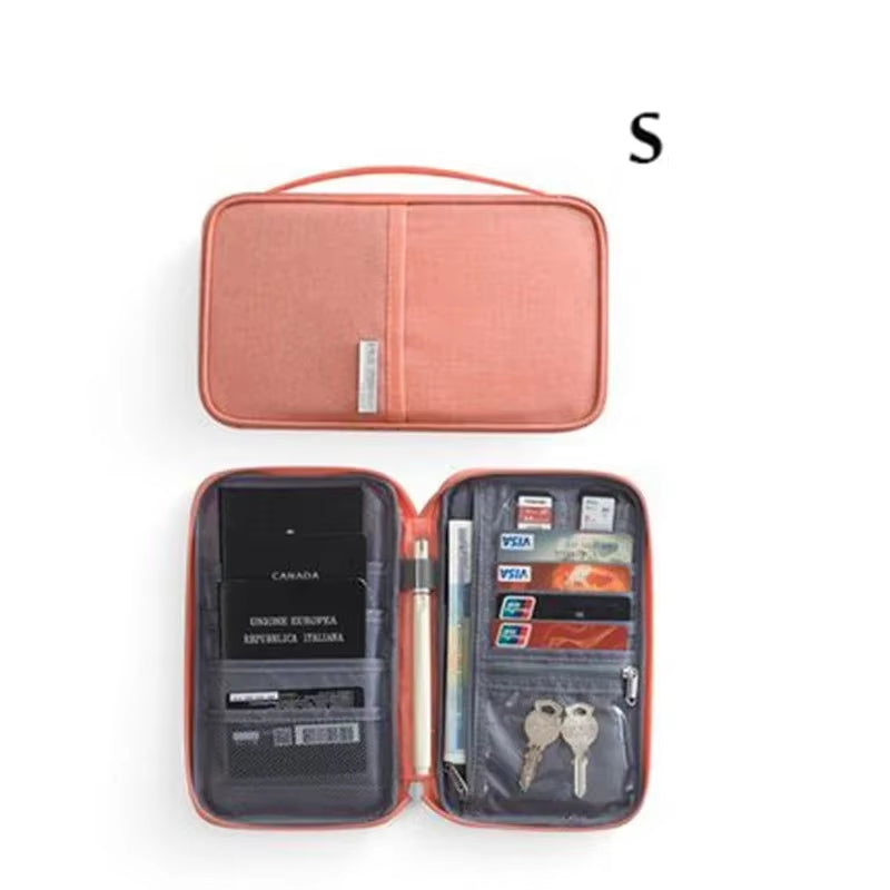 Women Travel Passport Holder Cover Case Organizer Multi-Function Men Waterproof Family Document Organizer Travel Accessories Bag