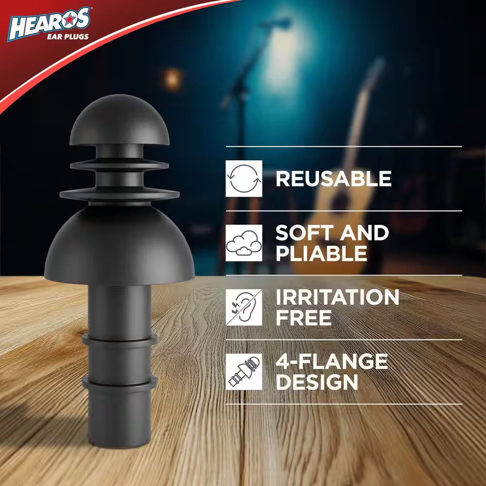 Rock N' Roll Ear Plugs-6 Pack (6 Total Pairs)
