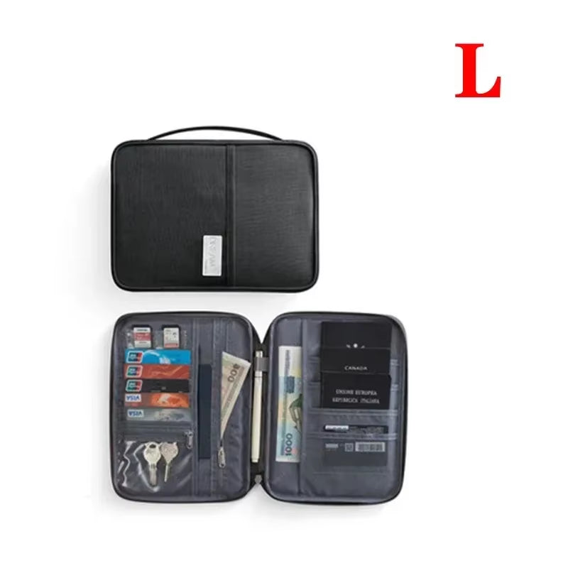 Women Travel Passport Holder Cover Case Organizer Multi-Function Men Waterproof Family Document Organizer Travel Accessories Bag