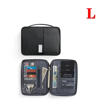 Women Travel Passport Holder Cover Case Organizer Multi-Function Men Waterproof Family Document Organizer Travel Accessories Bag