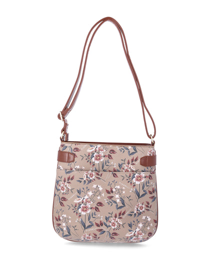Women'S Lila Crossbody Handbag, Brown Floral
