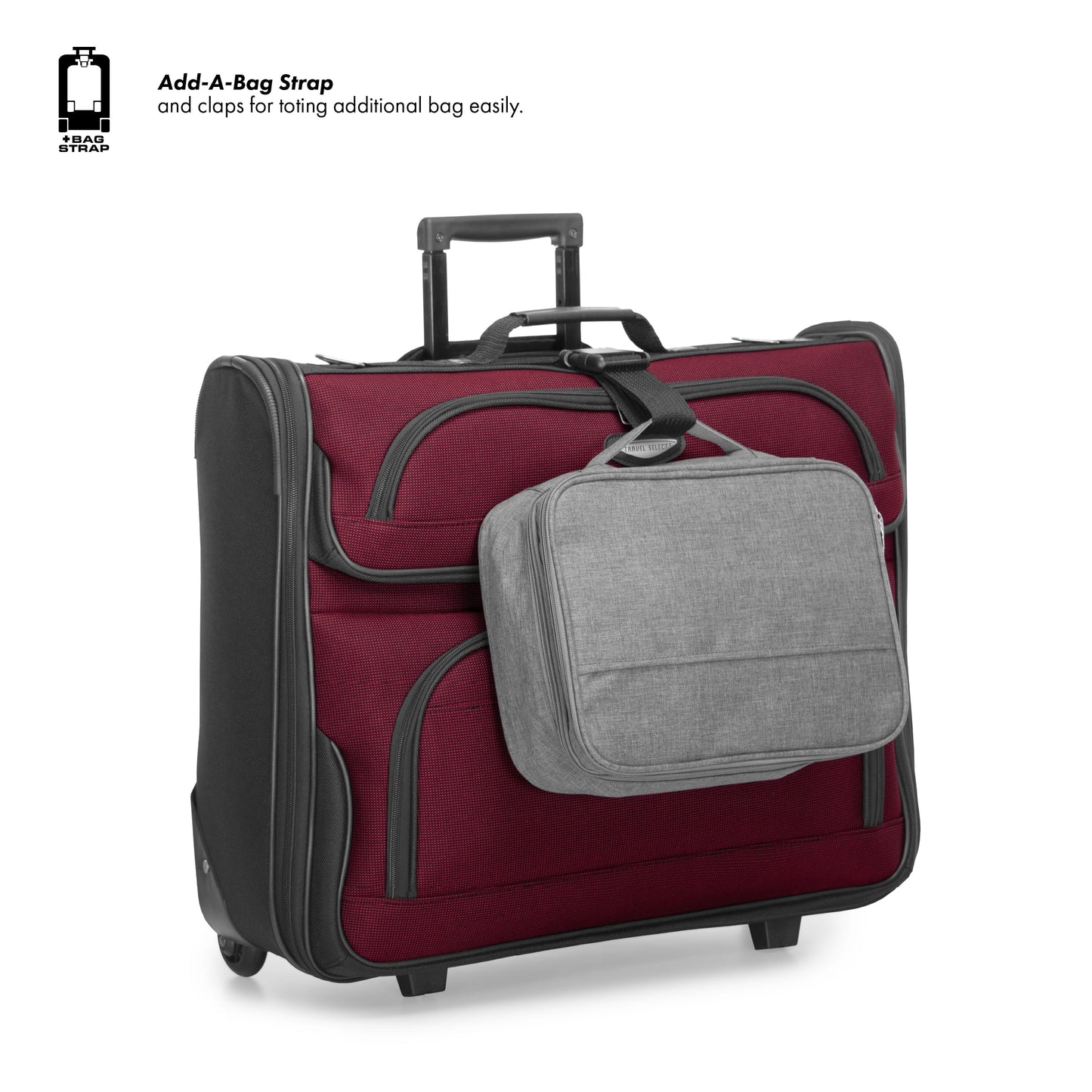 Amsterdam Rolling Garment Bag, Red