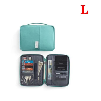 Women Travel Passport Holder Cover Case Organizer Multi-Function Men Waterproof Family Document Organizer Travel Accessories Bag