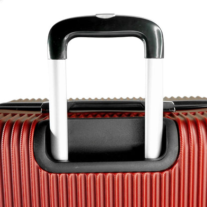 K_Cliffs 3Pc Travel Luggage Set Expandable Hard Sided Travel Suitcases Lightweight ABS Spinner Red, Teen-Adult