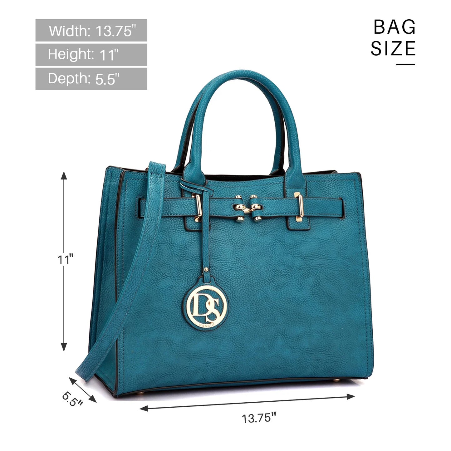 Women Satchel Purses Handbags Belted Top-Handle Work Tote Shoulder Bags with Long Strap