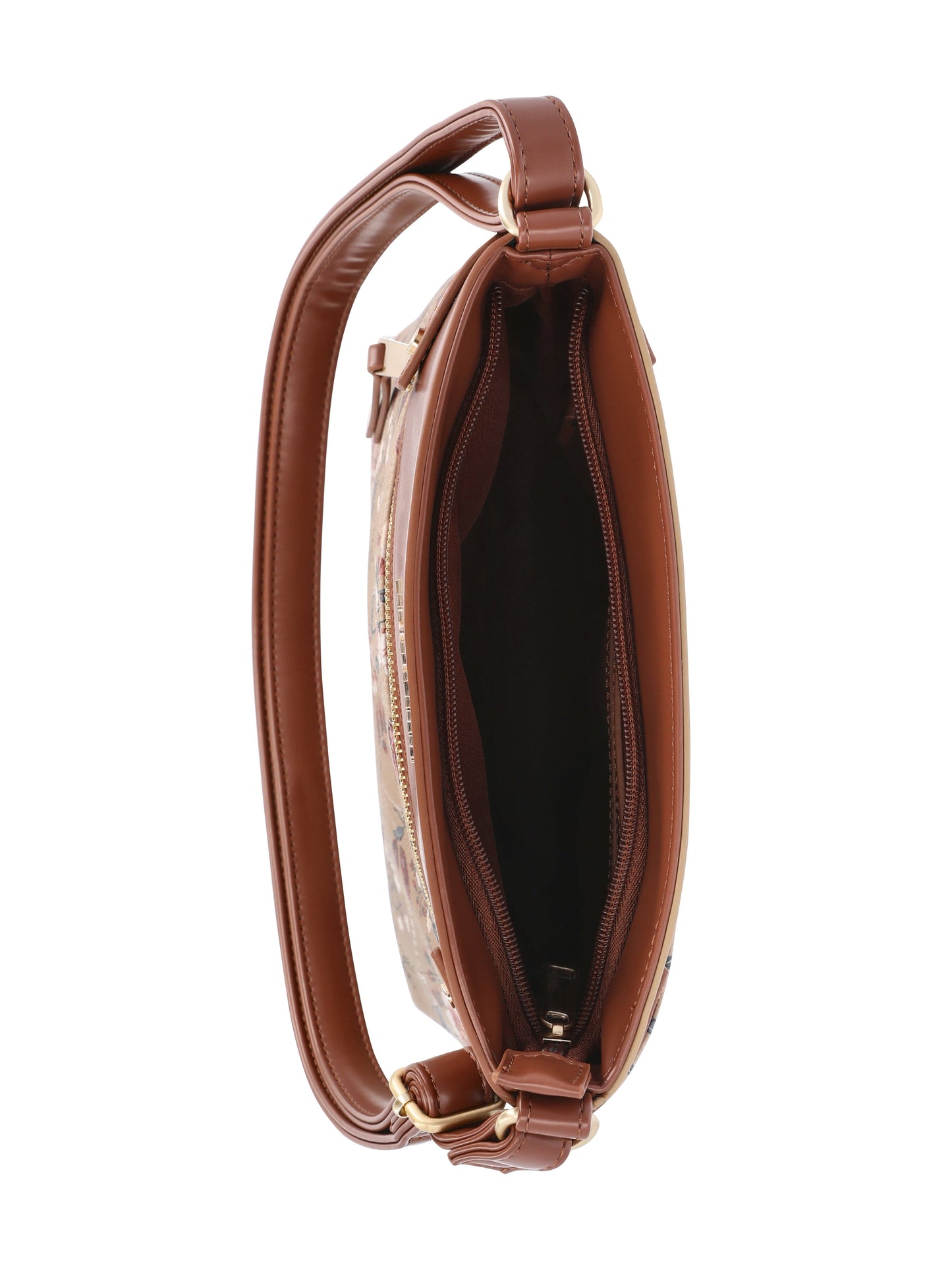 Women'S Lila Crossbody Handbag, Brown Floral