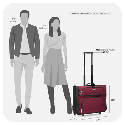 Amsterdam Rolling Garment Bag, Red