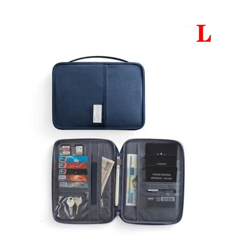 Women Travel Passport Holder Cover Case Organizer Multi-Function Men Waterproof Family Document Organizer Travel Accessories Bag