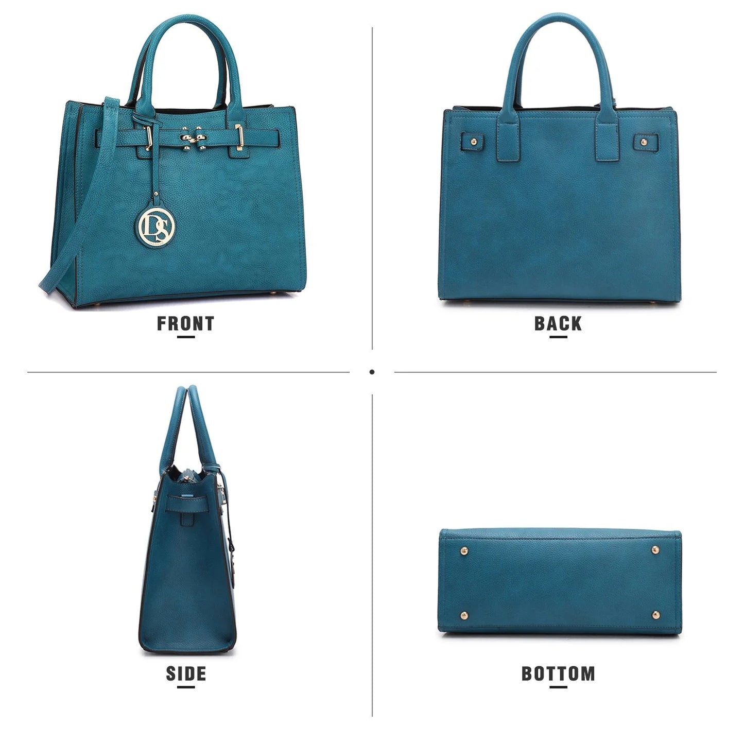Women Satchel Purses Handbags Belted Top-Handle Work Tote Shoulder Bags with Long Strap