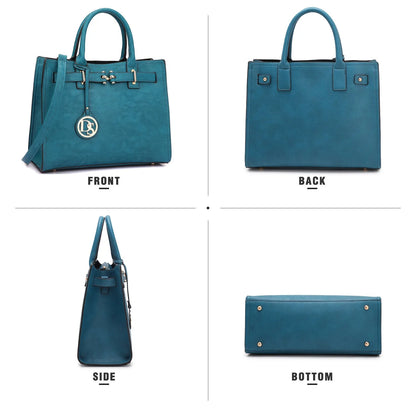 Women Satchel Purses Handbags Belted Top-Handle Work Tote Shoulder Bags with Long Strap