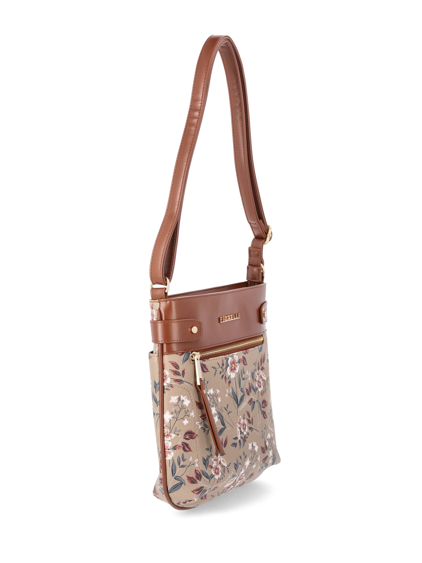 Women'S Lila Crossbody Handbag, Brown Floral
