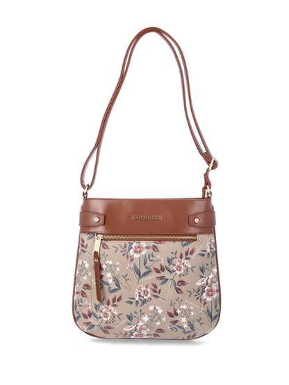 Women'S Lila Crossbody Handbag, Brown Floral