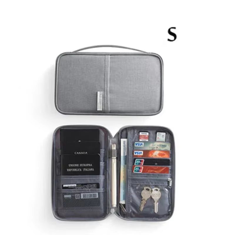 Women Travel Passport Holder Cover Case Organizer Multi-Function Men Waterproof Family Document Organizer Travel Accessories Bag