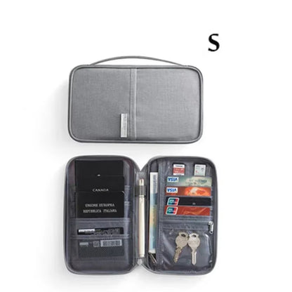 Women Travel Passport Holder Cover Case Organizer Multi-Function Men Waterproof Family Document Organizer Travel Accessories Bag