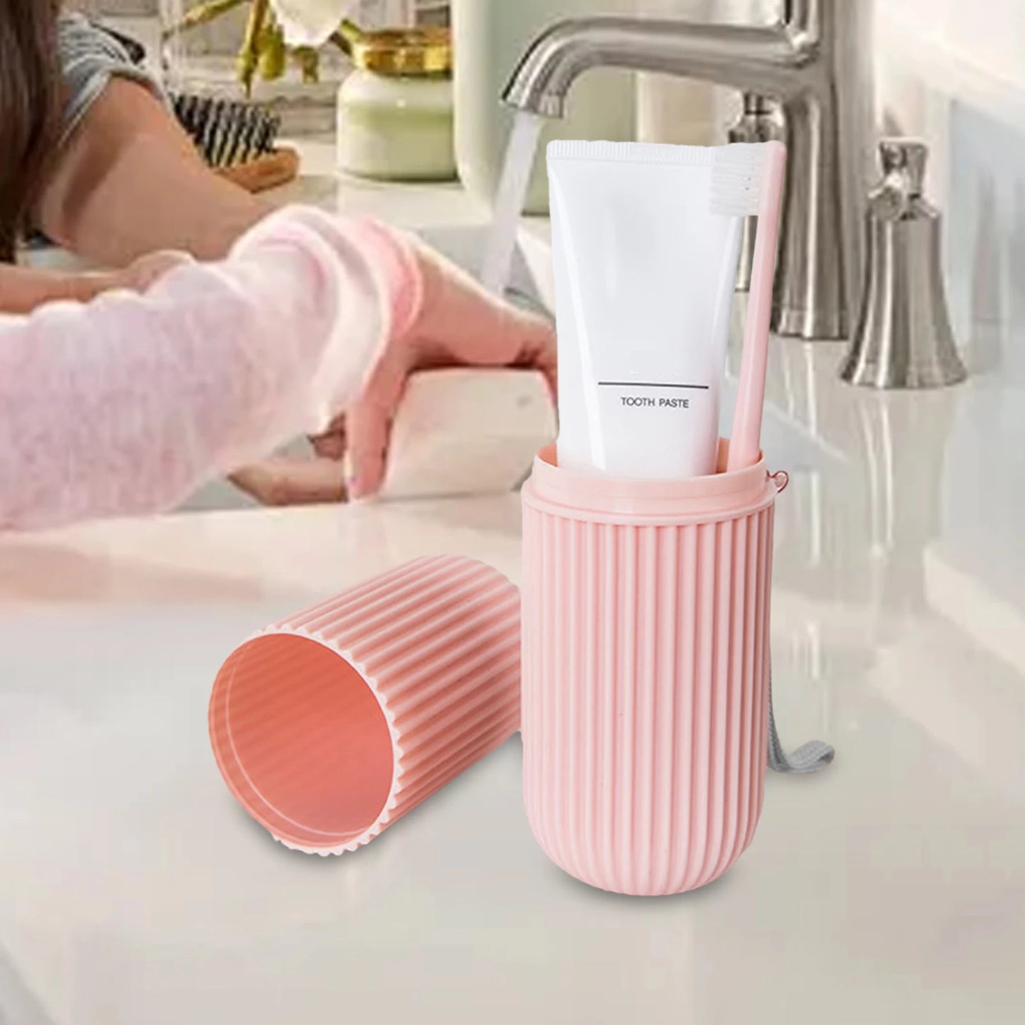 Toothbrush Travel Case Toothbrush Travel Containers Travel Toothbrush Cup Holder for Traveling Bathroom Business Camping School