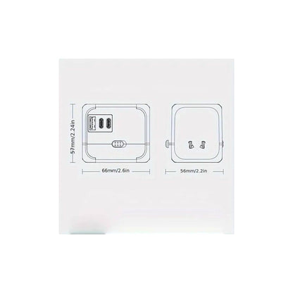 1-Outlet Foldable Universal Travel Plug Adapter with Type C & USB-A, 2500W Power & Multi-Country Compatibility, Black