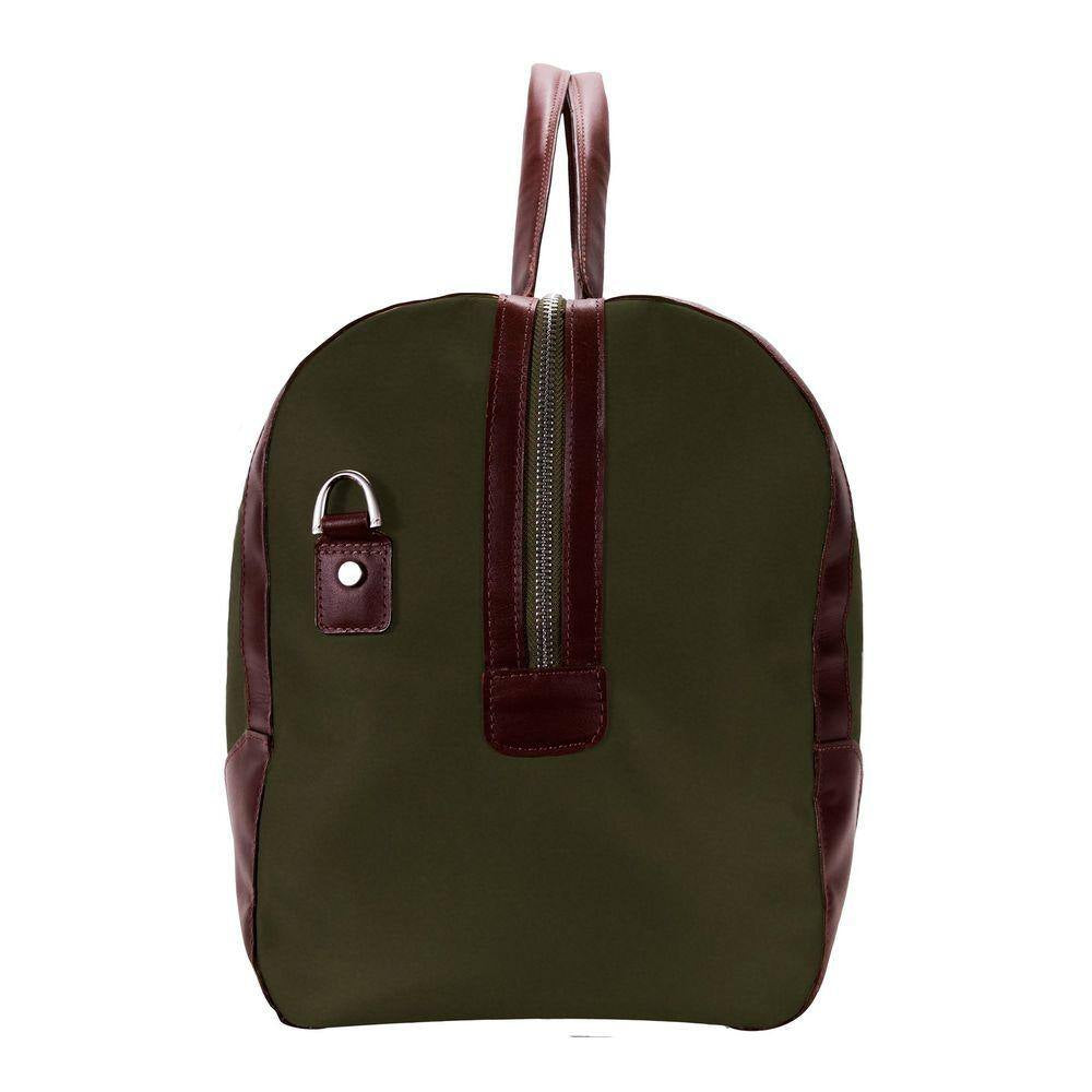 Pasadena, 20 In. Green Nano Tech-Light Nylon with Leather Trim Carry-All Duffel