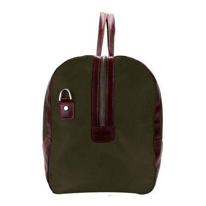 Pasadena, 20 In. Green Nano Tech-Light Nylon with Leather Trim Carry-All Duffel