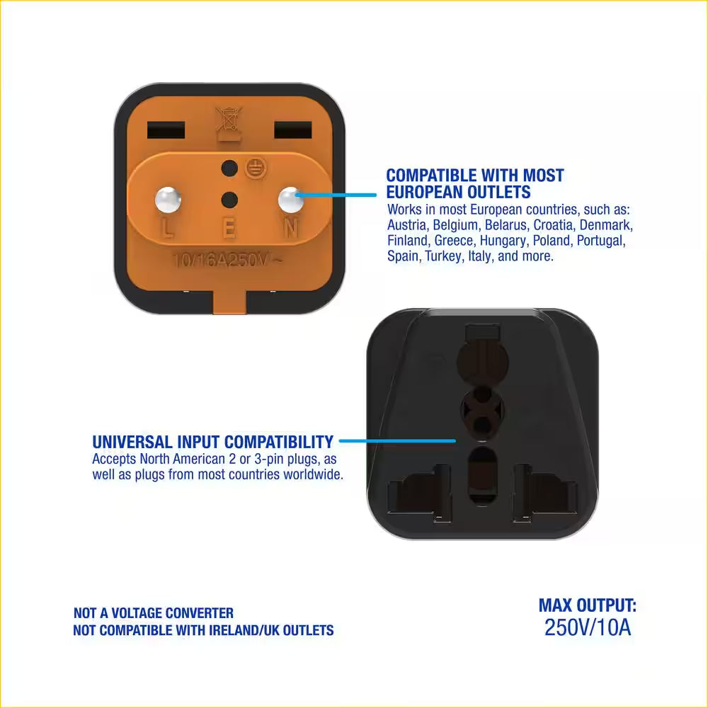 European Travel Adapter (4-Pack)