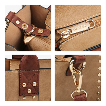 Bolso De Mano De Mujer De 3 Pzas Bolso De Hombro Tote Satchel Bolso Hobo Maletín Bolso De Trabajo Para Mujer