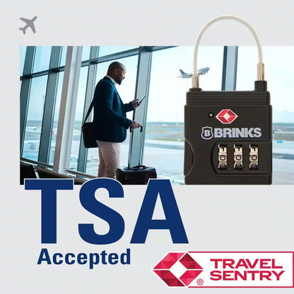 25 Mm Combination Padlock TSA Lock with Cable