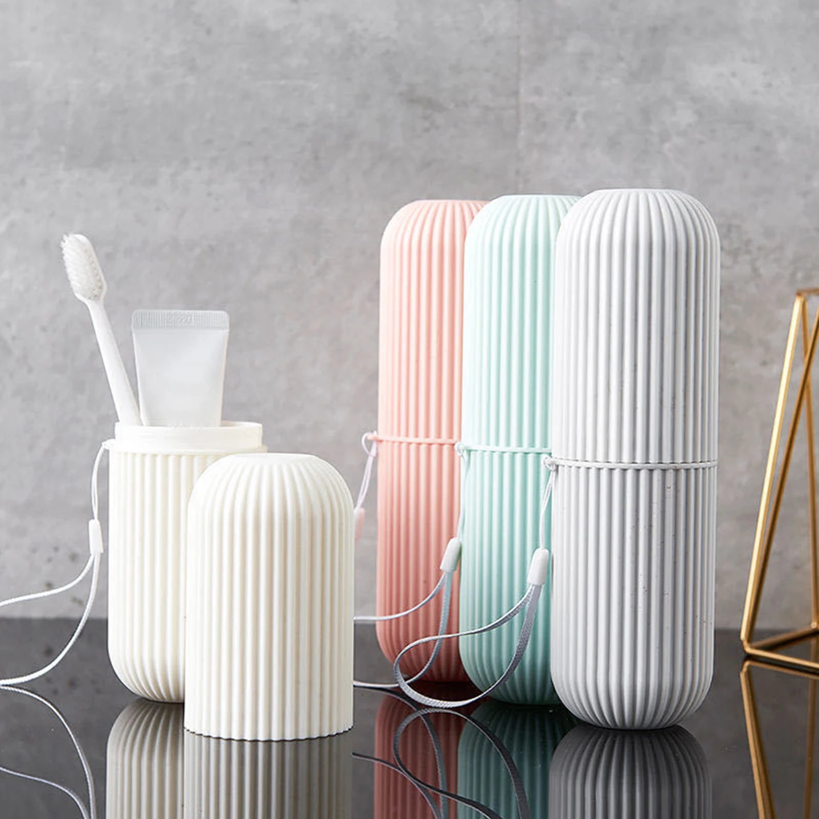 Toothbrush Travel Case Toothbrush Travel Containers Travel Toothbrush Cup Holder for Traveling Bathroom Business Camping School