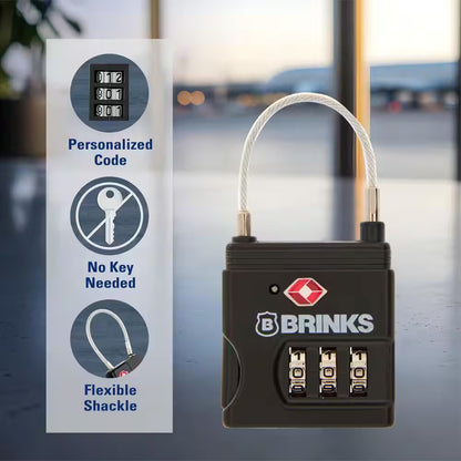 25 Mm Combination Padlock TSA Lock with Cable