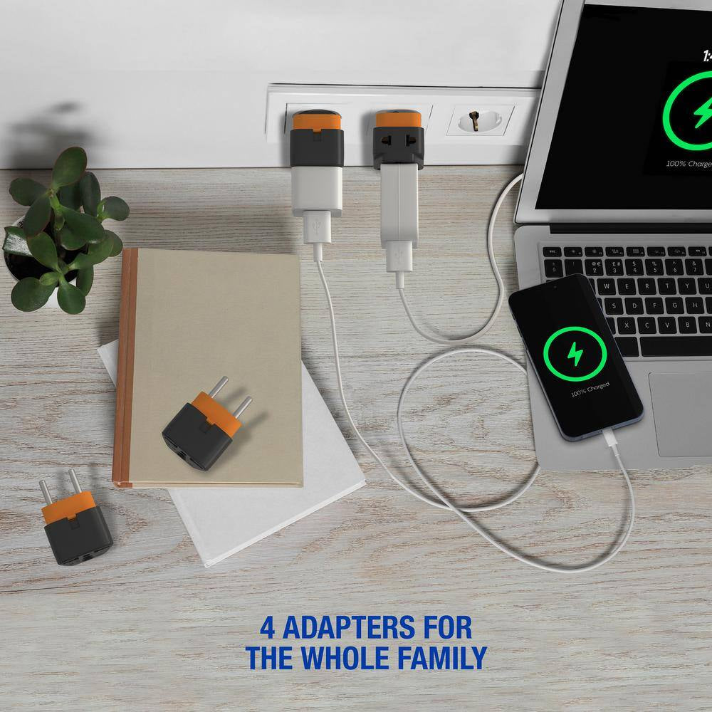 European Travel Adapter (4-Pack)